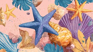 梦幻海洋生物插画