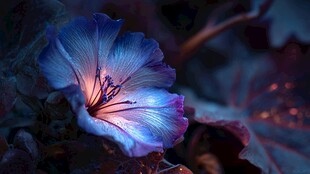 梦幻蓝花绽放独特之美