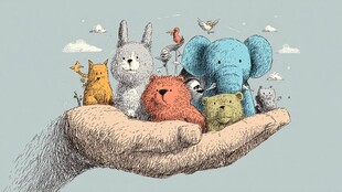 掌心的萌趣动物小世界