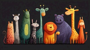 可爱卡通动物大集合