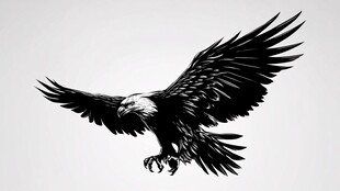 展翅翱翔的雄鹰