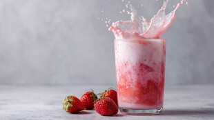 草莓奶昔溅出的美妙瞬间