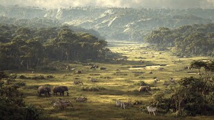 非洲草原野生动物栖息地