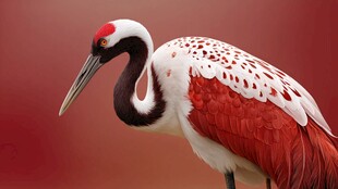 丹顶鹤特写 优雅身姿展神韵