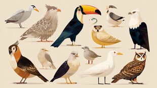 多样鸟类集合展示
