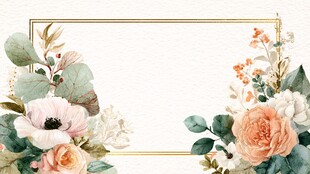 花卉边框装饰背景图