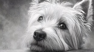 西高地白梗的温柔凝视