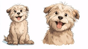 可爱小狗插画