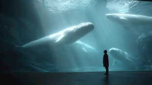 人鲸共舞的梦幻水下瞬间