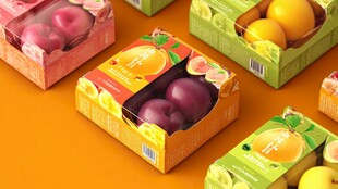 多彩盒装水果展示