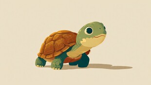 可爱卡通小乌龟形象展示