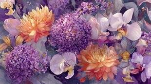 梦幻多彩花卉组合