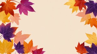 秋日枫叶边框背景图