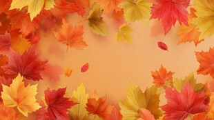 秋日枫叶缤纷背景图