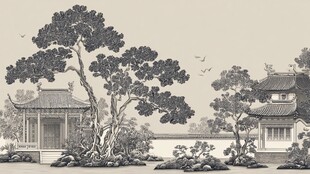 中式园林景致 古朴典雅